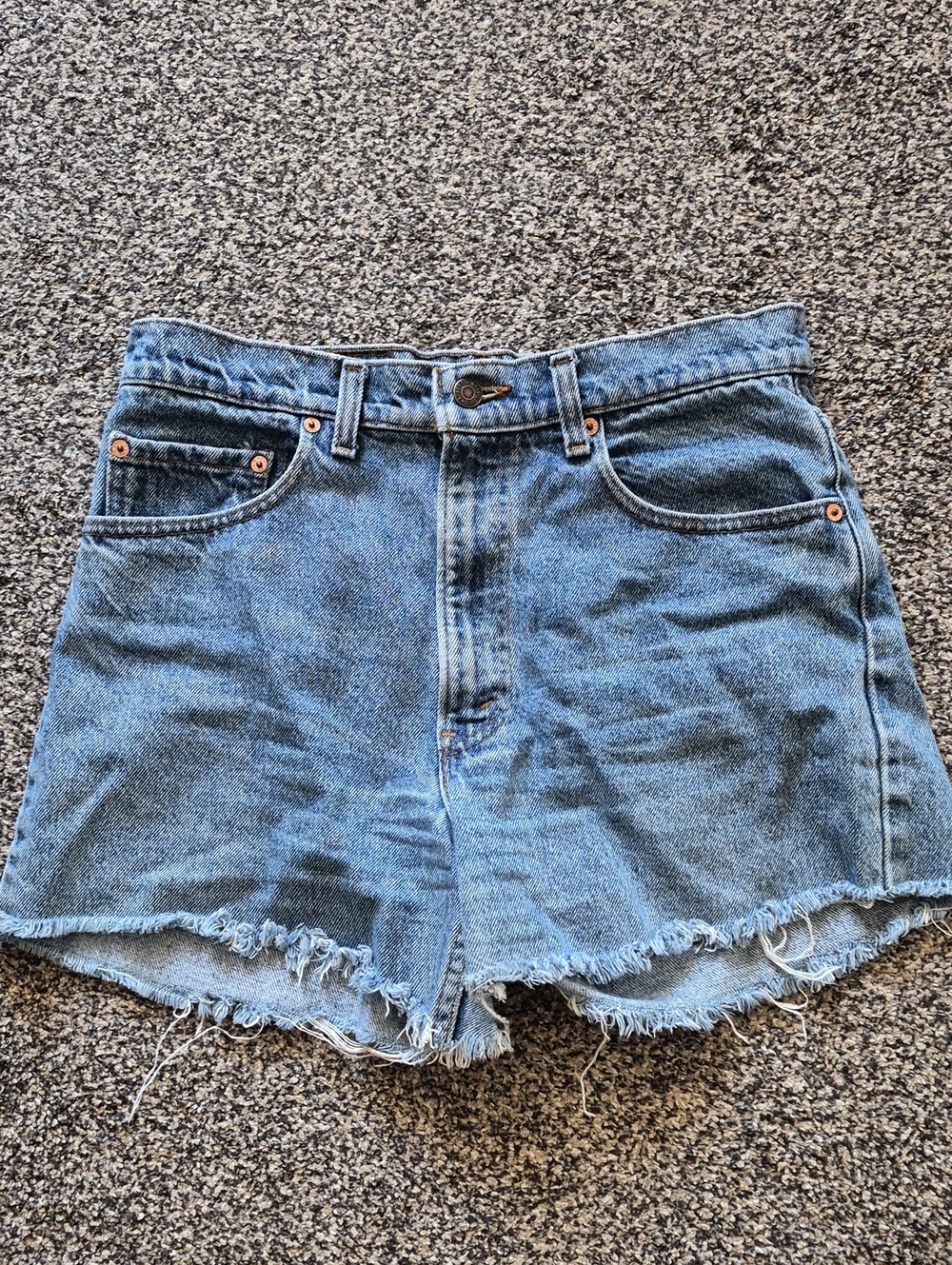 Levi 550s High-Rise Denim Cutoff Shorts